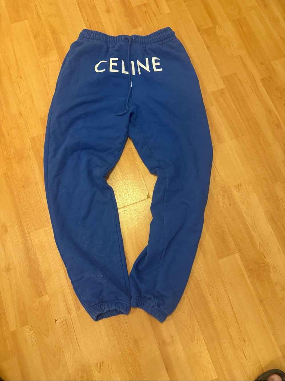 Celine Royal Blue Sweatpants with White Logo